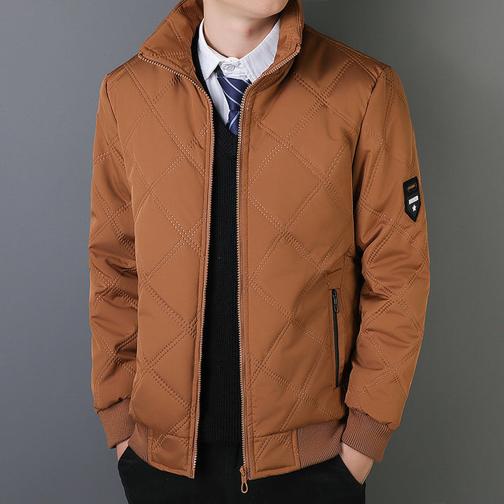 Men's elegant quilted jacket with modern pattern Lisslune