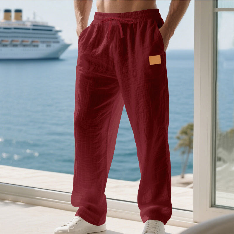 Men's comfortable and airy summer pants made of lightweight linen material Lisslune