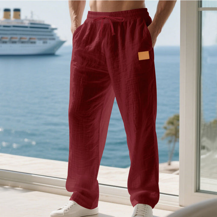 Men's comfortable and airy summer pants made of lightweight linen material Lisslune