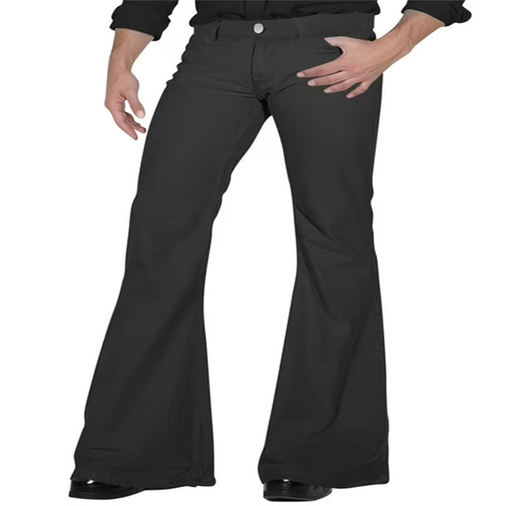 Men's fashionable flared pants with high waist and elastic material Lisslune