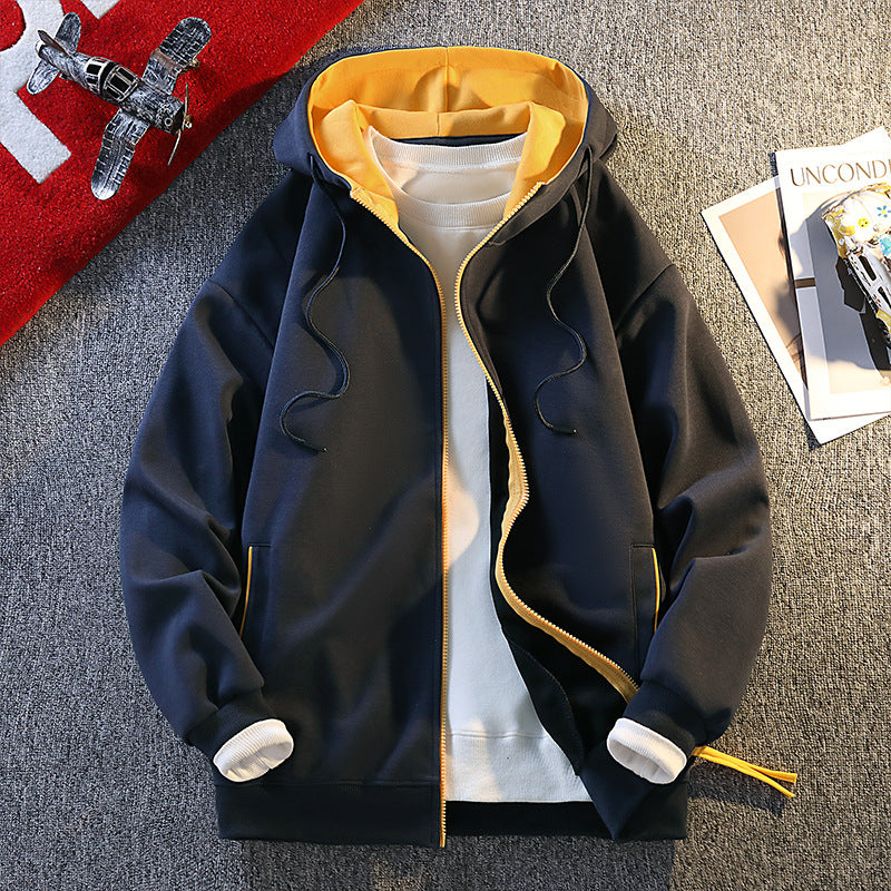 Men's stylish hoodie jacket with contrasting details Lisslune