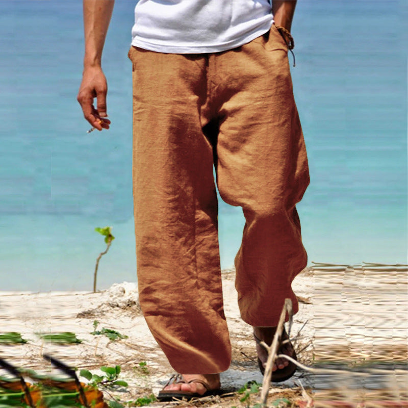 Men's Airy Linen Pants Lisslune