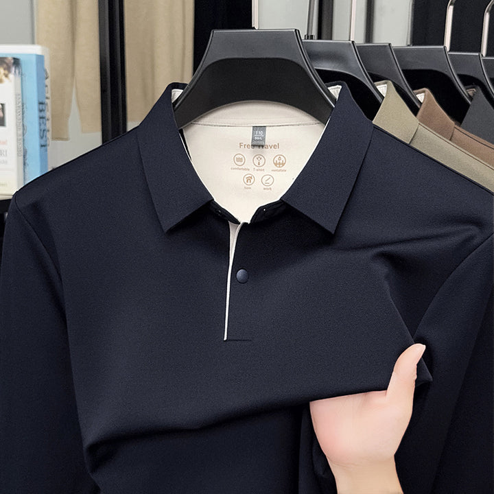 Men's breathable sports polo shirt with innovative easy-care Lisslune