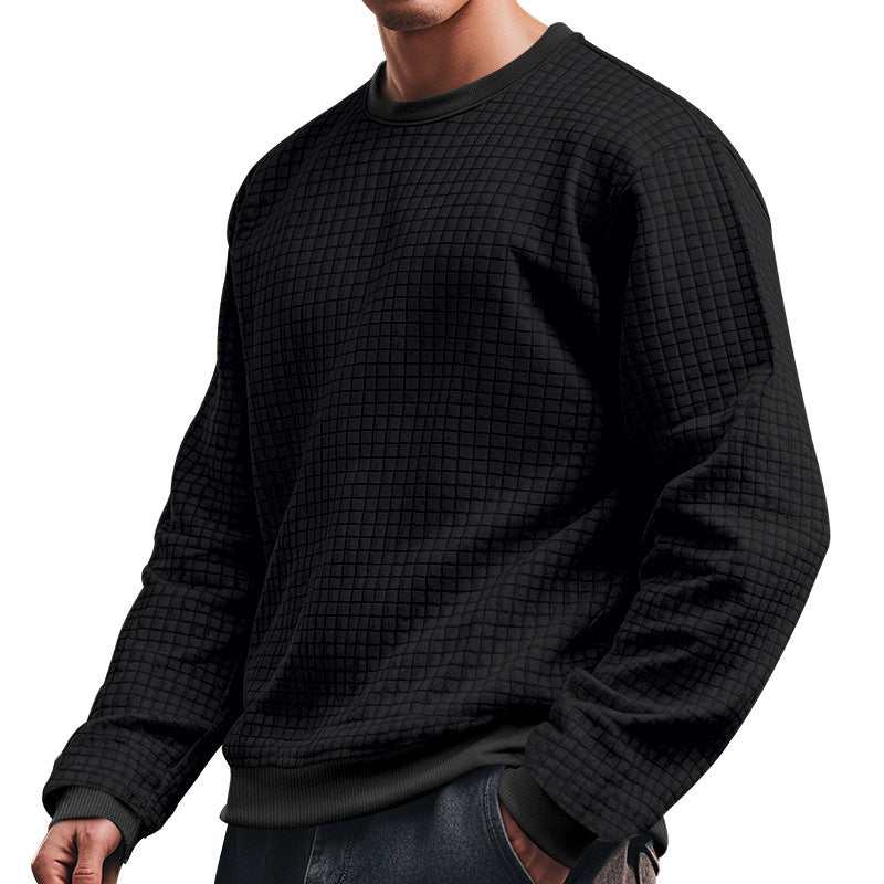 Men's long sleeve sweatshirt with textured design and elastic cuffs Lisslune