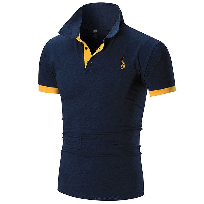 Men's polo shirt with contrasting collar and high-quality cotton materials Lisslune