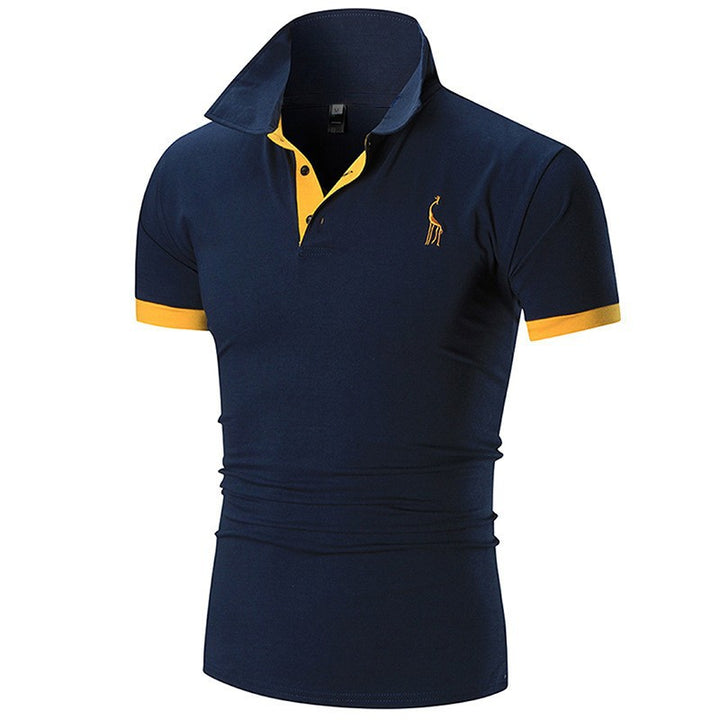 Men's polo shirt with contrasting collar and high-quality cotton materials Lisslune