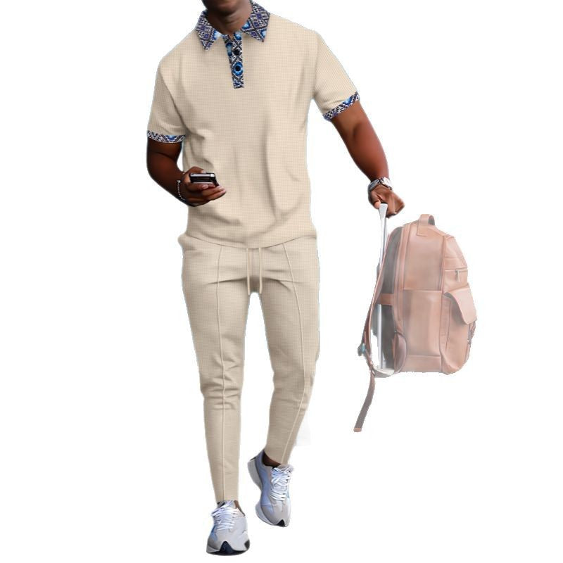 Men's elegant short sleeve shirt with stylish accents Lisslune