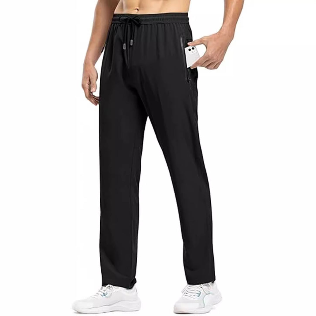 Men's sporty leisure pants with side zip pockets Lisslune