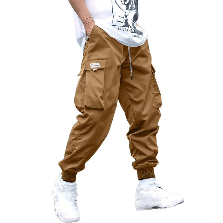 Women's Cargo Jogging Pants with Side Pockets and Elastic Cuffs Lisslune