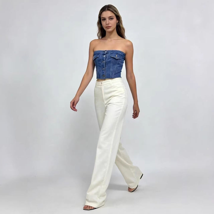 Women's Jeans Bustier Top Lisslune