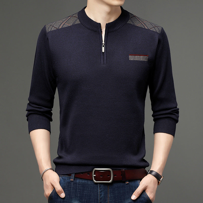 Men's Fashionable Pullover with Stand-Up Collar Lisslune