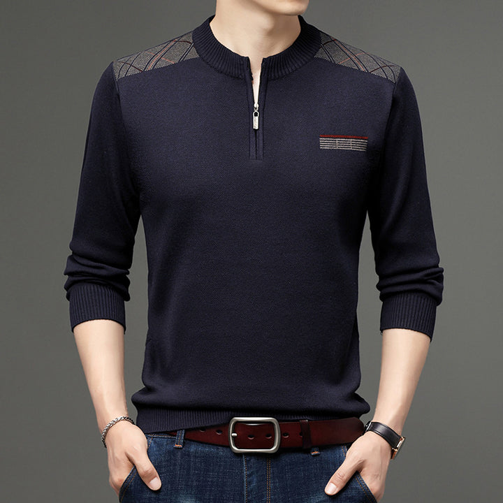 Men's Fashionable Pullover with Stand-Up Collar Lisslune