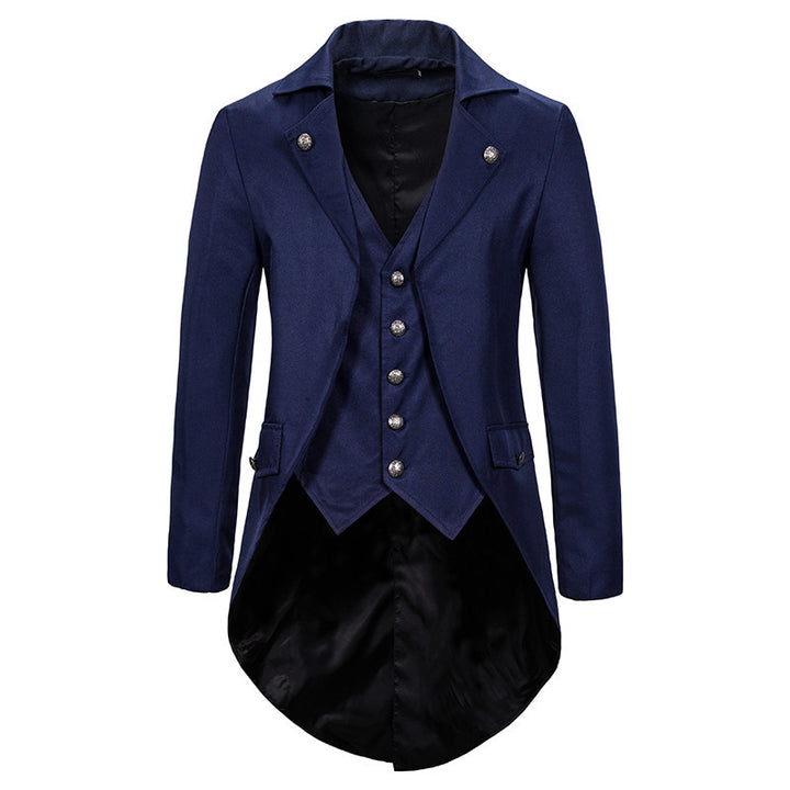 Men's elegant suit coat with asymmetric cut and fine details Lisslune