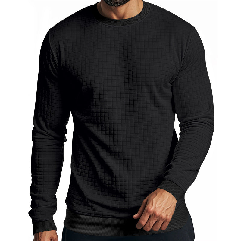 Men's long sleeve sweatshirt with textured design and elastic cuffs Lisslune