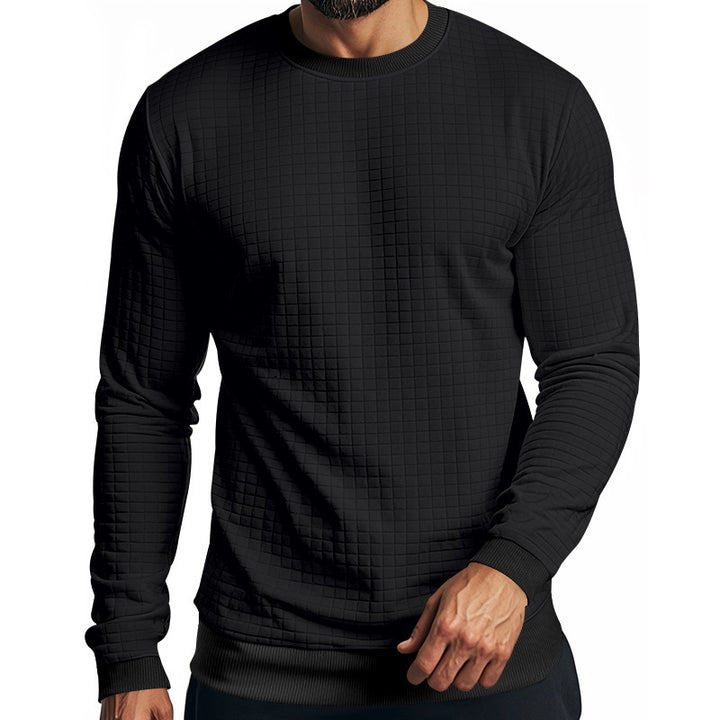 Men's long sleeve sweatshirt with textured design and elastic cuffs Lisslune