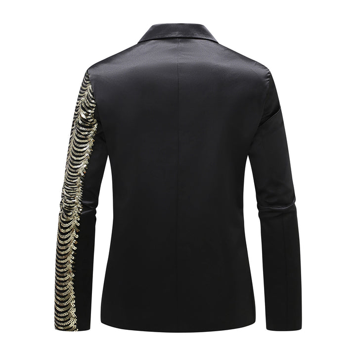 Men's elegant glitter blazer with asymmetrical design Lisslune