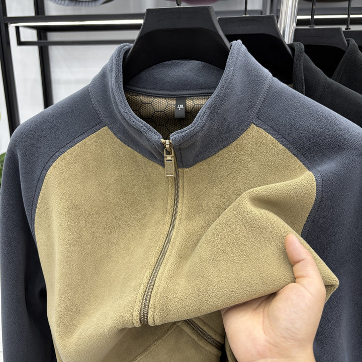 Men's leisure jacket with removable fleece lining Lisslune