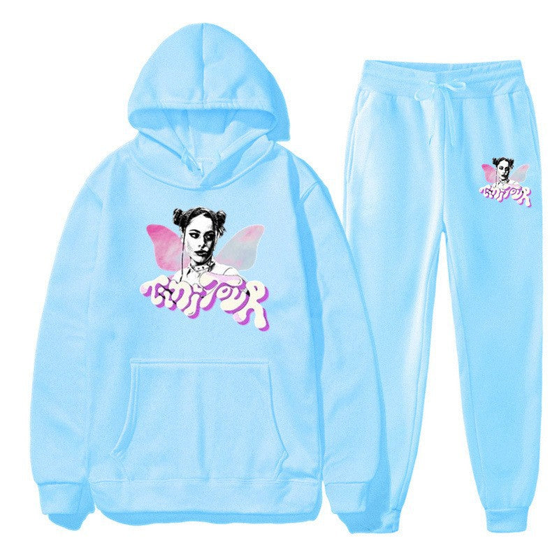 Women's sweatshirt and jogging pants set with creative graphic design Lisslune