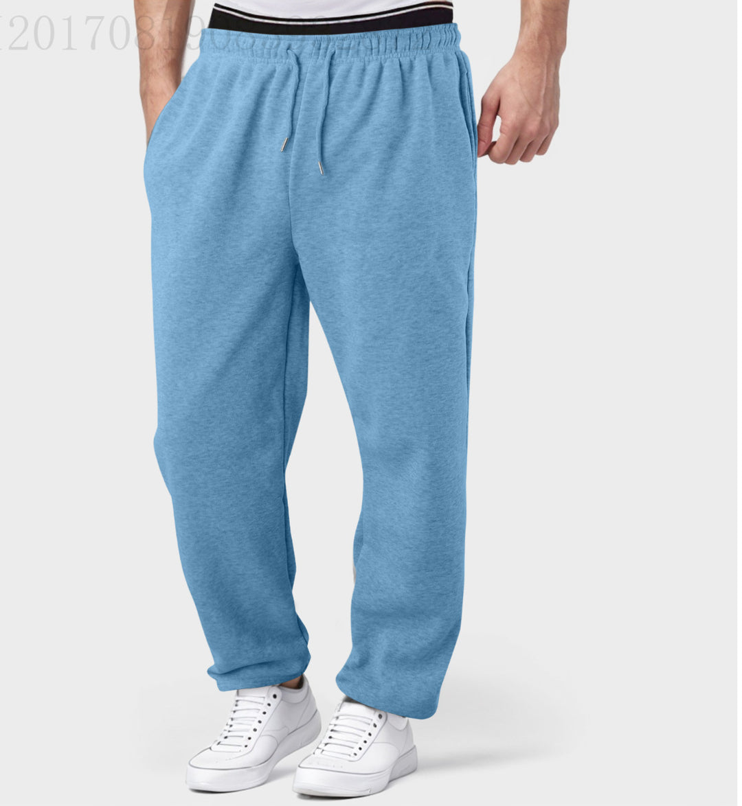 Men's comfortable sweatpants with elastic waistband and side pockets Lisslune