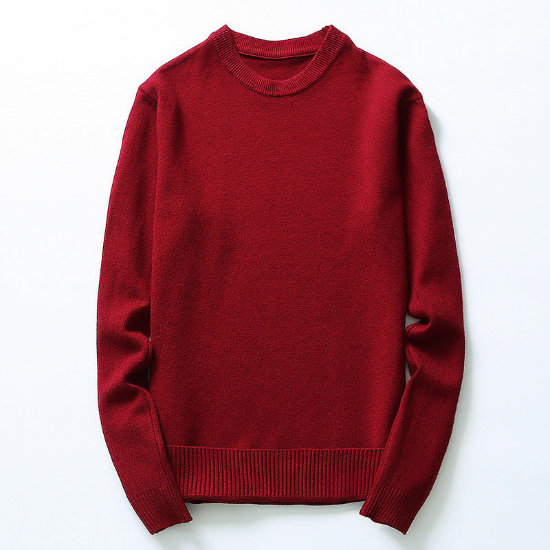 Men's finely knitted sweater made of high-quality cotton with round neck Lisslune