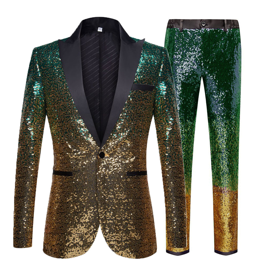 Men's festive sequin suit with modern design Lisslune