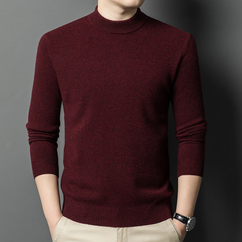 Men's fine knit sweater with high collar Lisslune