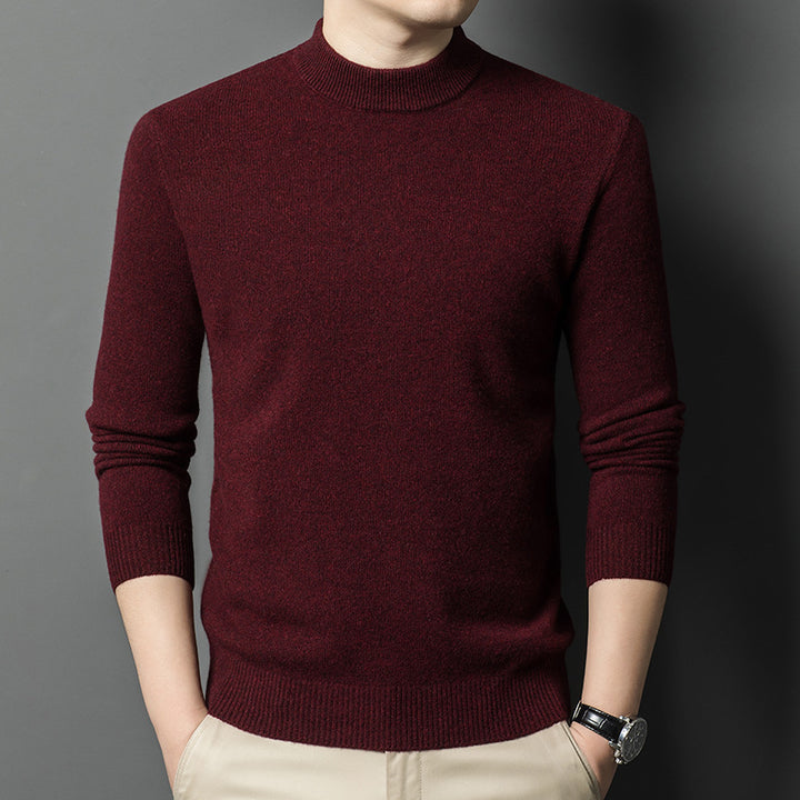 Men's fine knit sweater with high collar Lisslune