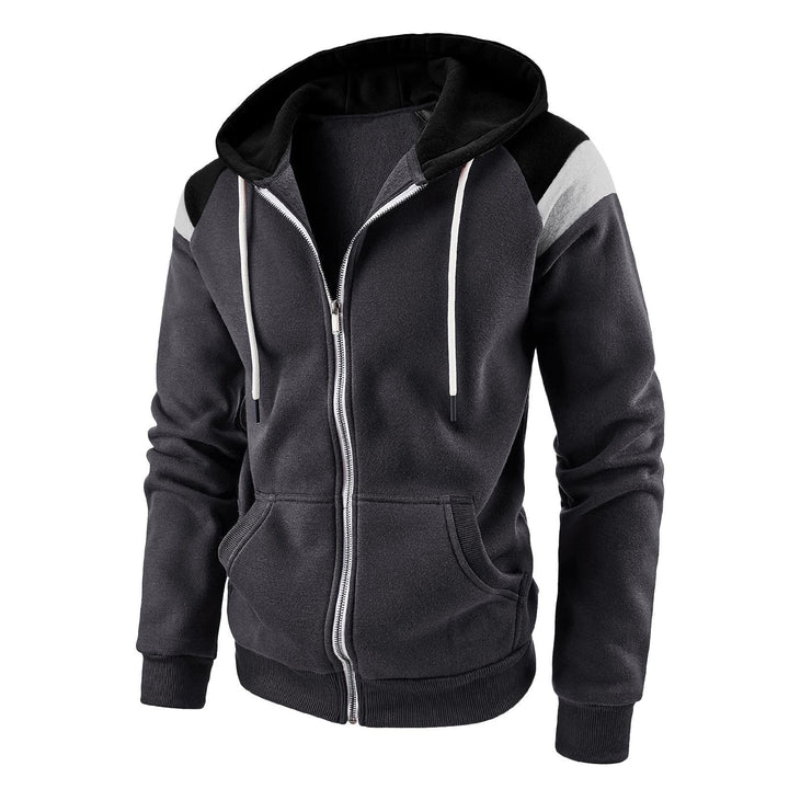 Men's Sporty Hooded Jacket with Modern Color Block Design Lisslune
