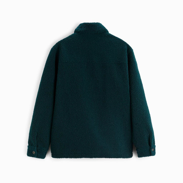 Men's comfortable fleece shirt jacket with applied breast pocket Lisslune