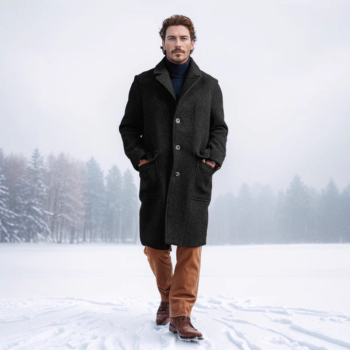 Men's wool coat with classic cut Lisslune