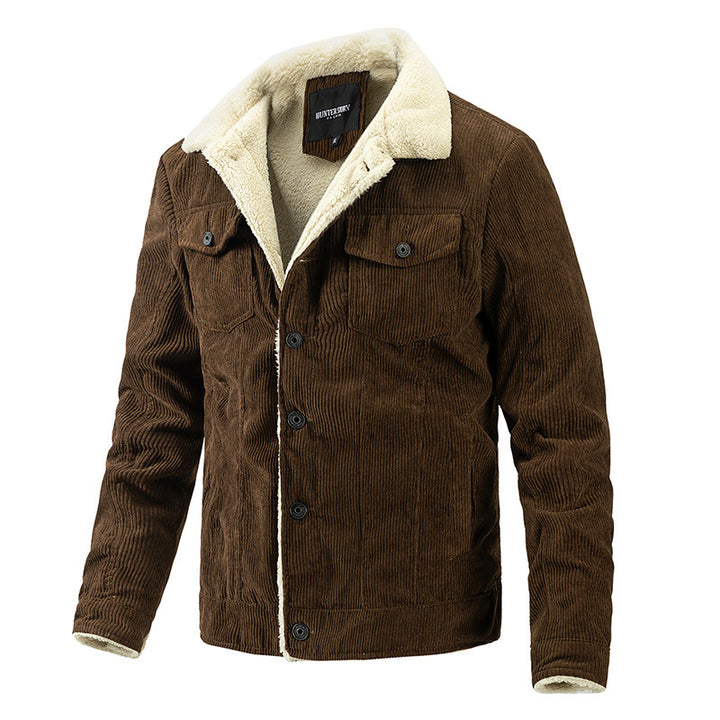 Men's cord jacket with soft teddy lining Lisslune