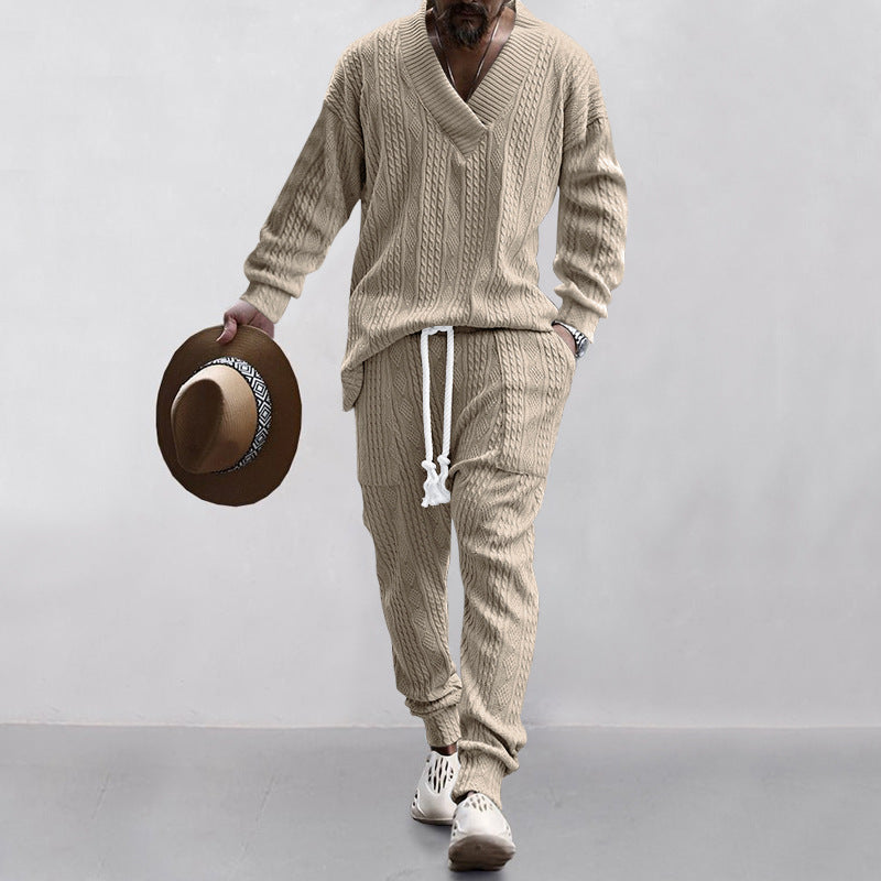 Men's knitted sweater and jogger set Lisslune