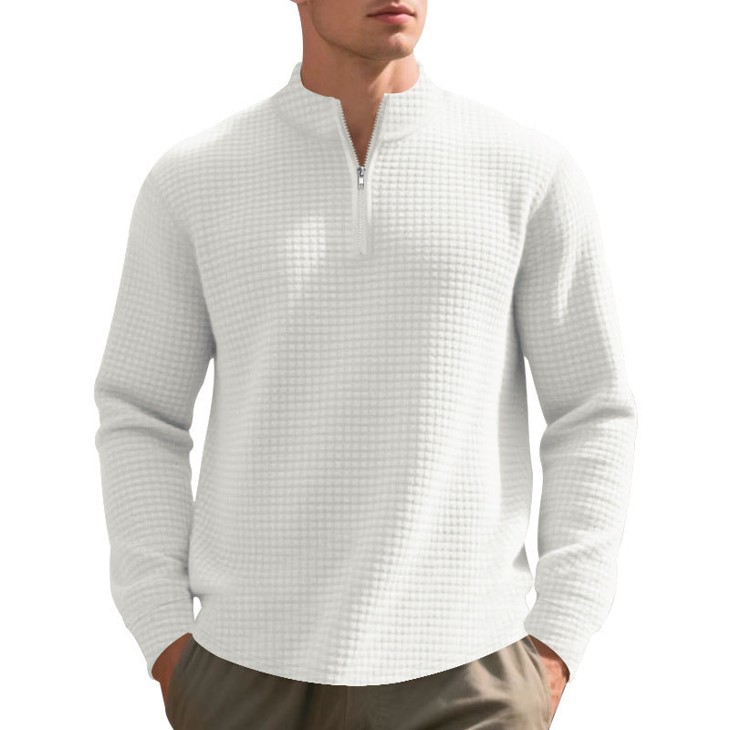 Men's quilted jacket with high collar and zipper Lisslune
