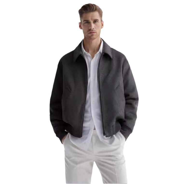 Men's colorful fleece bomber jacket with side pockets Lisslune