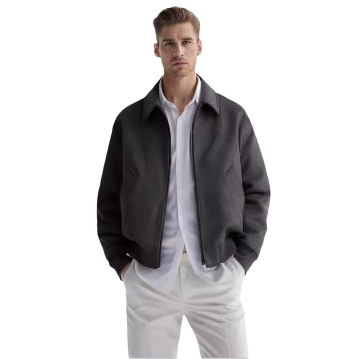 Men's colorful fleece bomber jacket with side pockets Lisslune