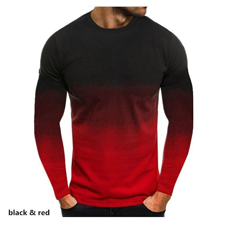 Men's long-sleeve shirt with modern gradient and fitted cut Lisslune