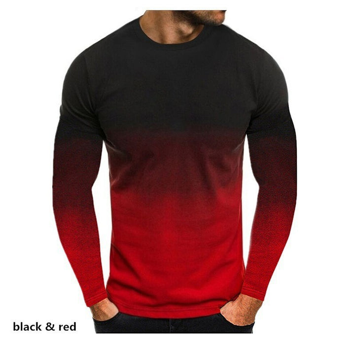 Men's long-sleeve shirt with modern gradient and fitted cut Lisslune