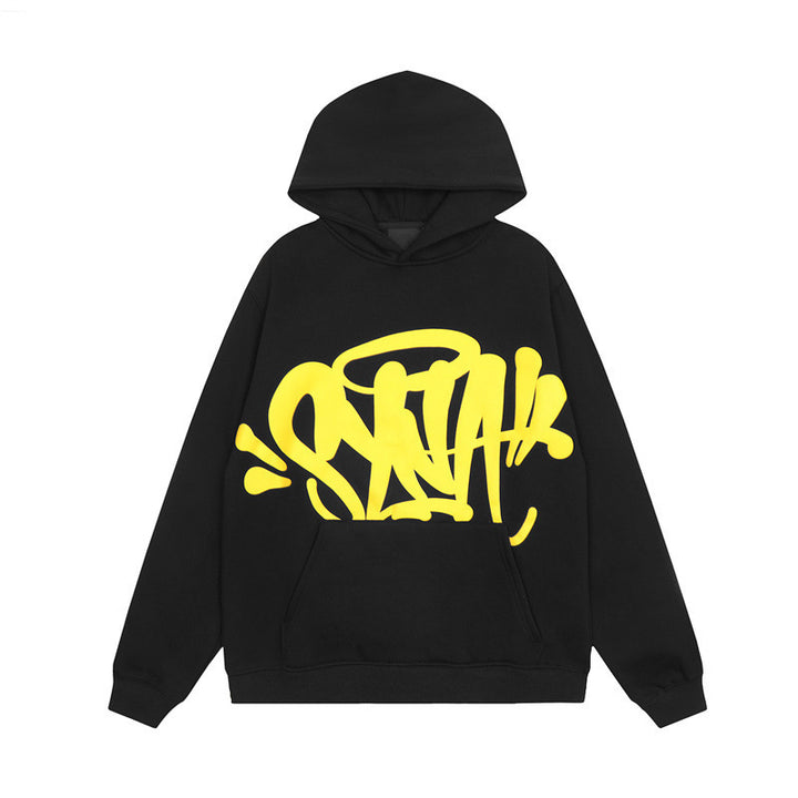 Women's hoodie with creative graffiti design and practical kangaroo pockets Lisslune