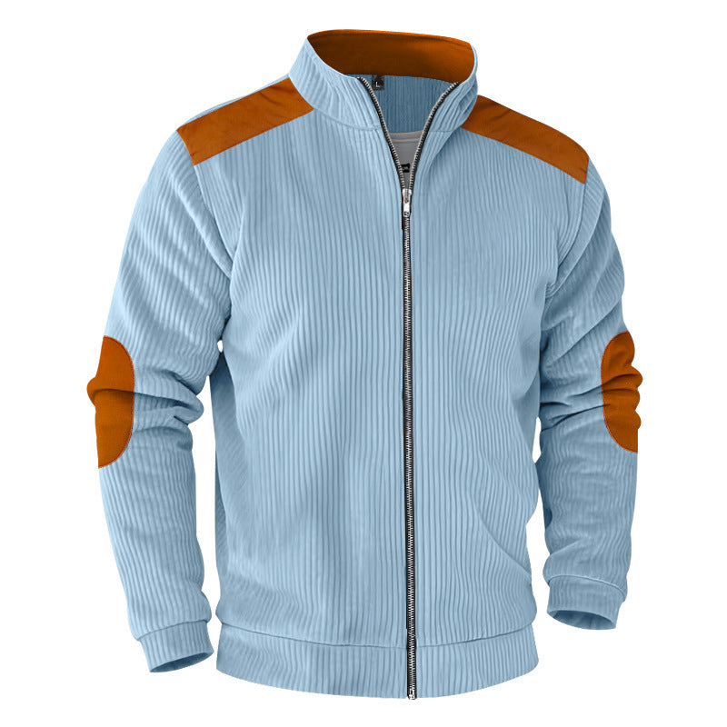 Men's sporty jacket with structured sleeves and stand-up collar Lisslune