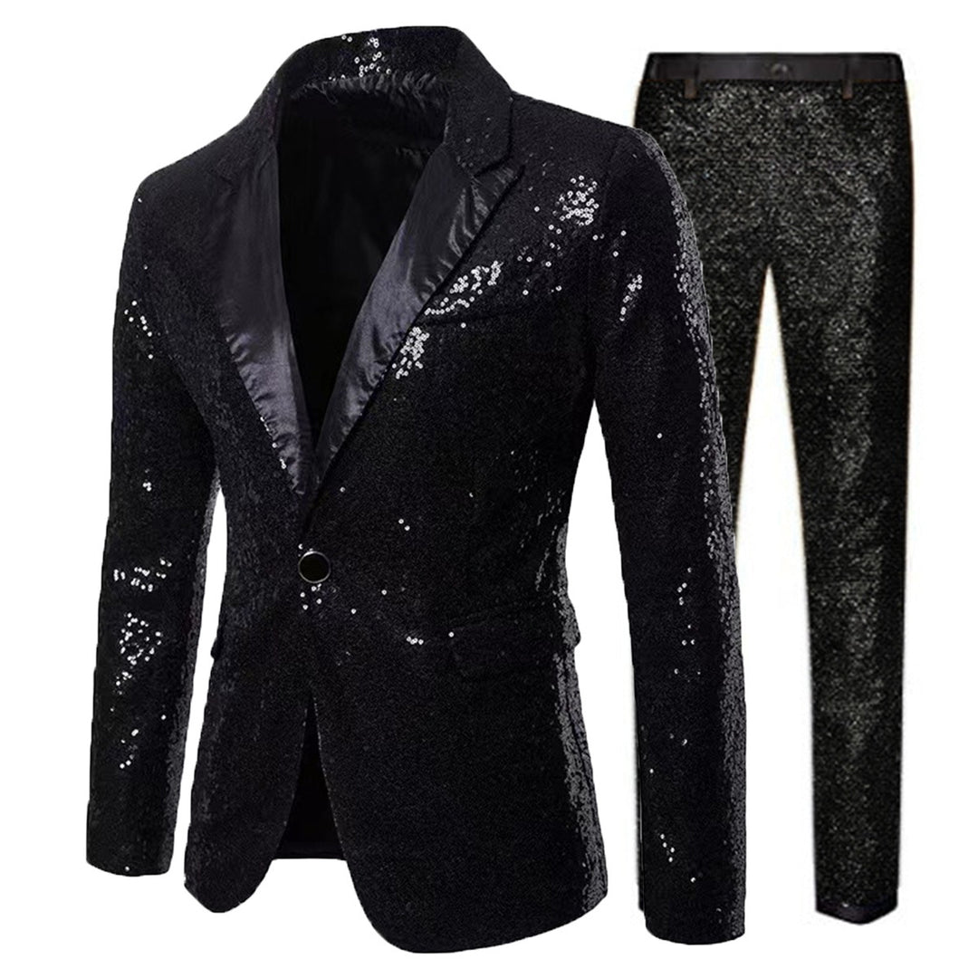 Men's Glamorous Sequin Suit Set Lisslune