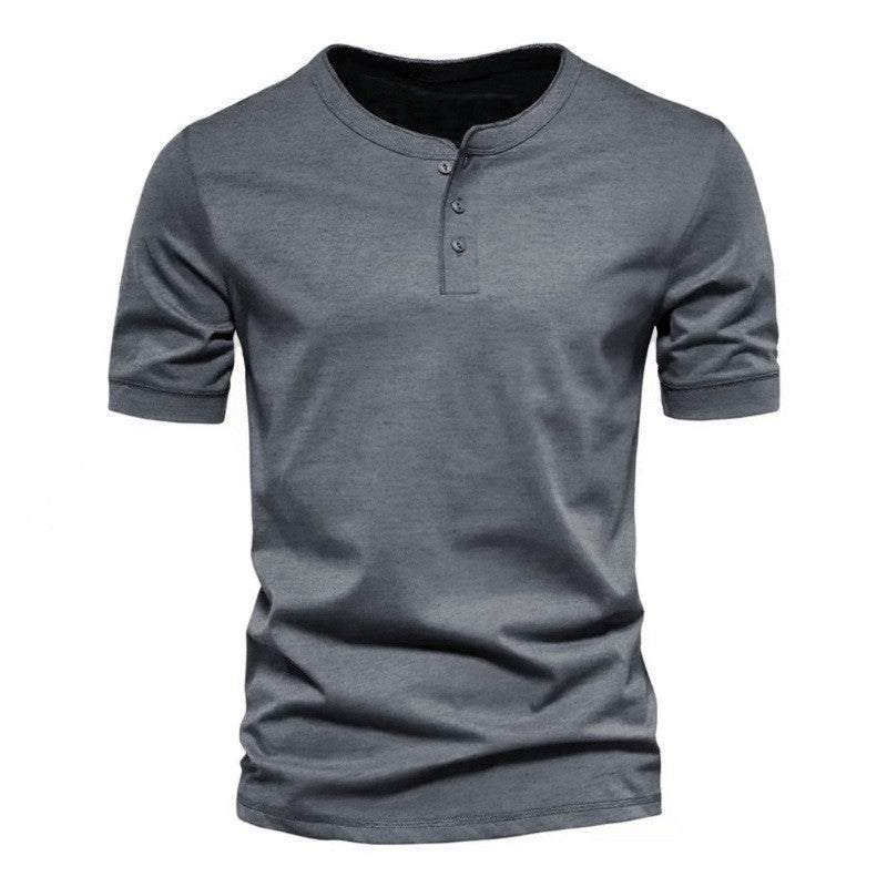 Men's Henley T-Shirt with stylish button closure and soft cotton material Lisslune