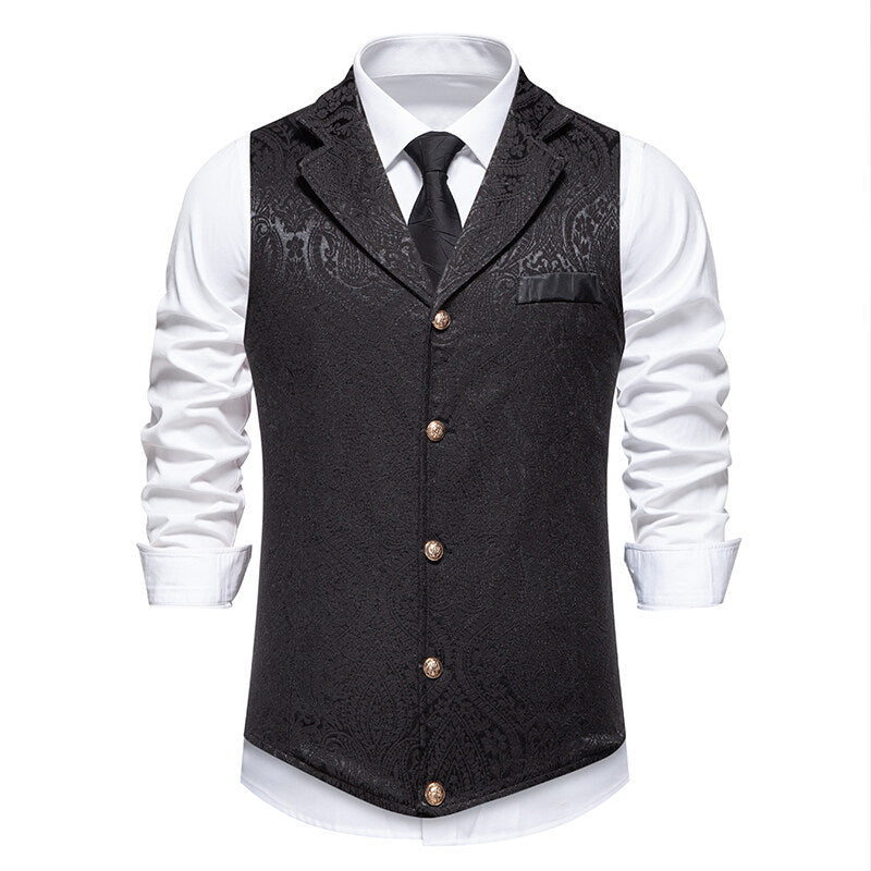 Men's elegant waistcoat with intricate pattern and high-quality fabric Lisslune