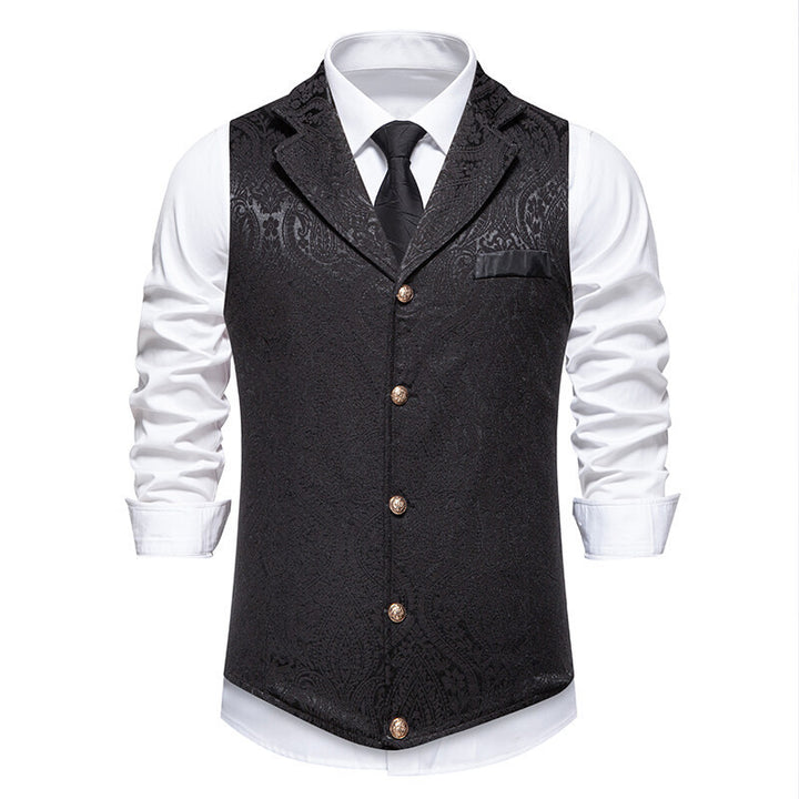Men's elegant waistcoat with intricate pattern and high-quality fabric Lisslune