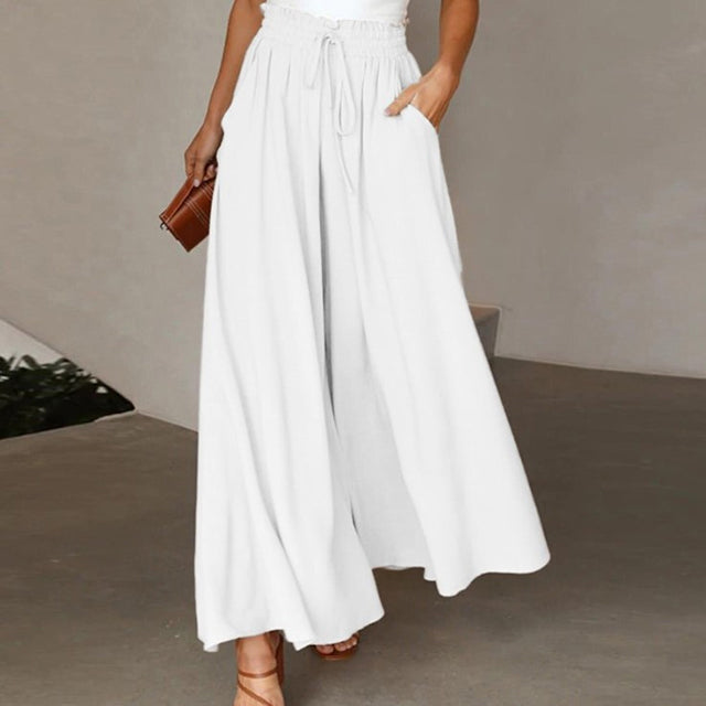 Lisslune | Leichte Damen Leinenhose mit Weitem Bein für Frühling und Sommer