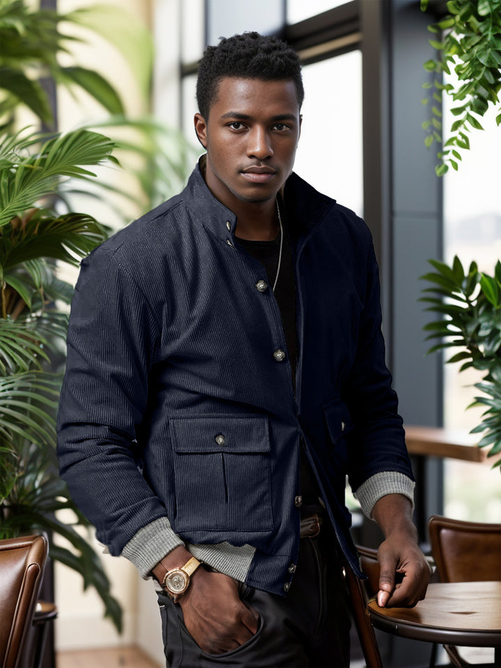 Men's Comfortable Utility Jacket with Practical Pockets Lisslune