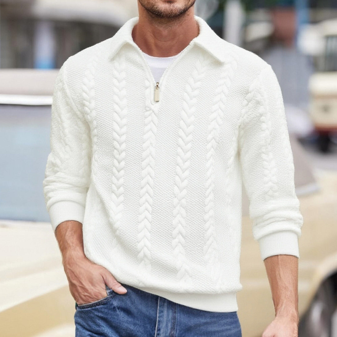 Men's elegant knitted sweater with zipper Lisslune
