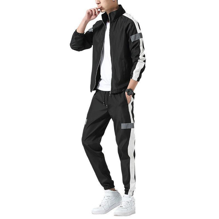 Men's sporty two-piece with fashionable contrast elements Lisslune