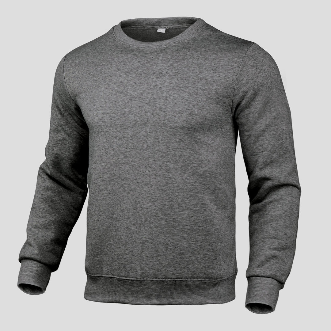 Men's Comfortable Sweatshirt with Round Neckline Lisslune