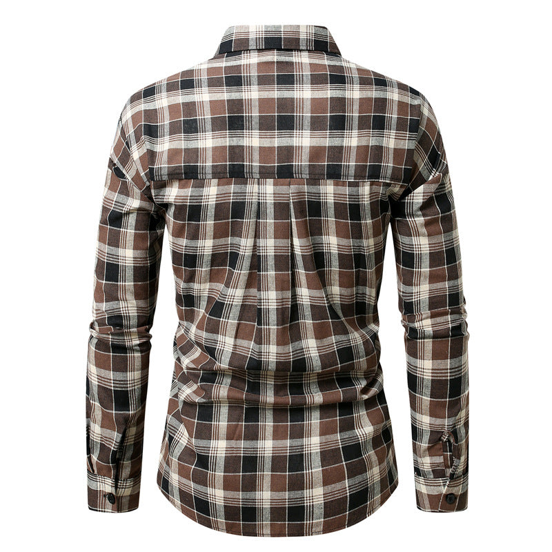 Men's checked long-sleeve shirt in a modern cut Lisslune