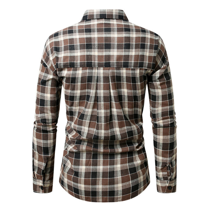 Men's checked long-sleeve shirt in a modern cut Lisslune